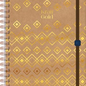 JandaIA - Caderno Neo com Pauta Inteligente College CD 80Fls Reposicionáveis - Kraft Gold (CDs)