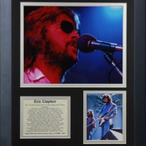 Legends Never Die Colagem de fotos emoldurada "Eric Clapton", 28 x 35 cm (Discos de Vinil)