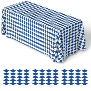 IPOOLTENG Pacote com 3 toalhas de mesa Oktoberfest com azul e branco, 137 cm x 274 cm Oktoberfest Toalhas de mesa para decorações da Octoberfest para festa do festival de cerveja alemão (Cervejas)