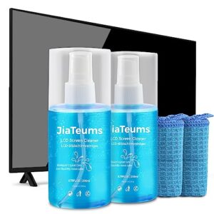 JiaTeums Limpador de tela de carro, spray de limpeza para laptop sem gotejamento com pano de limpeza para CD LCD, LED, computador, celular, monitor, óculos (200 ml x 2) (CDs)