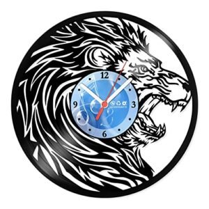 Relógio De Parede Disco Vinil Animais - Leão - VAN-164 (Discos de Vinil)