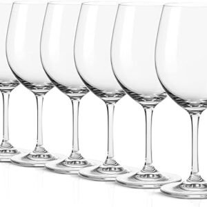 Taça de Vinho Luxo 460ml em Cristal Conjunto com 6 Unidades Vidro Fino para Vinhos Tintos e Brancos (460 Millilitros) (Vinhos)