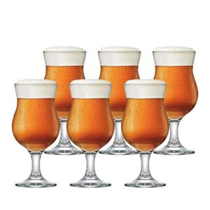 Jogo 6 Taças Vidro Cerveja 400ml Elegante Gourmet Resistente Kit Degustação Ruvolo (Cervejas)