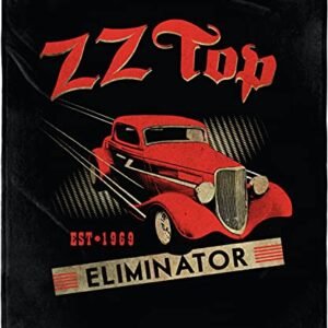 INTIMO Cobertor ZZ Top Blanket Eliminator EST 1969 Rock and Roll Music Band Manta de lã supermacia 122 cm x 152 cm (CDs)