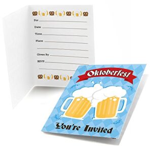 Big Dot of Happiness Oktoberfest - Preencha convites para festivais de cerveja alemã (8 unidades) (Cervejas)
