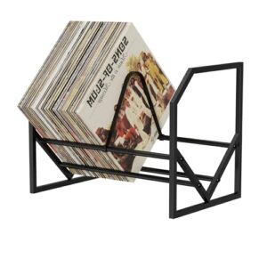 PAPAGIFTREE Rack de armazenamento de discos de vinil, suporte de disco de vinil de 100 lps, prateleira de exibição de álbum para armazenamento e suporte de discos, organizador de rack de discos de (Equipamentos)