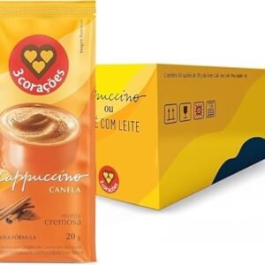 3 Corações Pack De Cappuccino Canela Sachê 20G 50 Unidades (Café)
