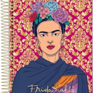 Caderno Espiral Univ CD 1 Matéria 80 Fls Frida Kahlo Fundo Arabesco FSC - Jandaia (CDs)