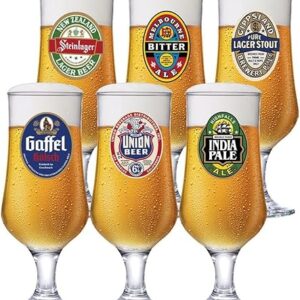 Taça para Cerveja 385ml Estilo Barcelona | Ideal para Pilsen, Lager e Chopp | Vidro Resistente com Borda Fina (Cervejas)