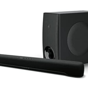 Yamaha Audio SR-C30A Barra de som compacta com subwoofer sem fio e Bluetooth, preto (Equipamentos)