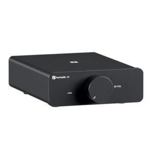 Amplificador estéreo Fosi Audio V3 Home Audio 300 Watts x2 Potência TPA3255 Classe D Mini alto-falante Amplificador 2 canais Áudio Componente para estante passiva Torre Alto-falantes Desktop com 48 V (Equipamentos)