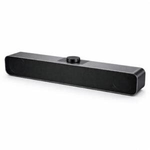 Alto-falante 12W Estéreo para PC e TV com USB e P2 – Soundbar Compacta com Controle de Volume, Plug and Play (Equipamentos)