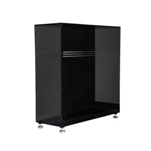 CFGH6FDF Records Home Rack de disco de vinil acrílico para mesa, caixa vertical de armazenamento de CD com pés de aço inoxidável (Equipamentos)