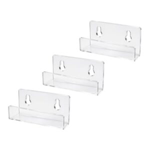 ACRIHOME Suporte de Parede para Discos de Vinil LP, Acrílico Transparente, Kit com 3 Peças, Montagem na Parede, Design Minimalista, Exposição Decorativa (3) (Equipamentos)