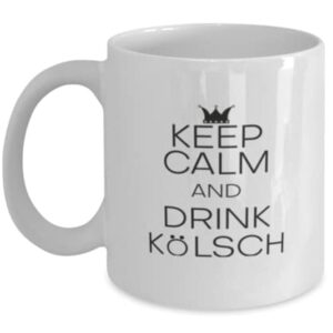 Teegarb Letter Blanket Caneca de café engraçada Keep Calm & Drink Kolsch (Cervejas)