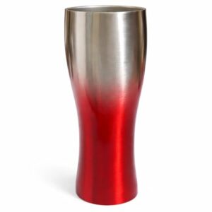 Copo Térmico Inox Tulipa 500ml Parede Dupla com Isolamento a Vácuo, Aço Inoxidável, Conserva Temperatura para Chopp Cerveja Sucos (Vermelho) (Cervejas)
