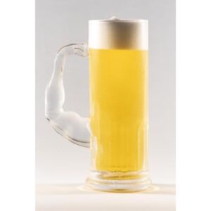 Kit 2 Canecas de Chopp Cerveja, Vidro Grosso, 600ml, Transparente, com Alça Ergonômica (Cervejas)