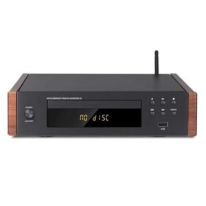 Leitor de CD Hi-Fi sem perdas | Saída óptica/coaxial, DAC de 24 bits/96 kHz, chip ATS2853, compatível com CD/MP3/WMA/USB, inclui controle remoto, saída de áudio digital,Natural (CDs)