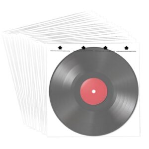 Capas de Disco de Vinil, 50pcs, 30.8 * 30.8cm, Premium, Antiestáticas, Adequadas, Proteção de Gravações, Material PE de Grau Alimentício (Discos de Vinil)
