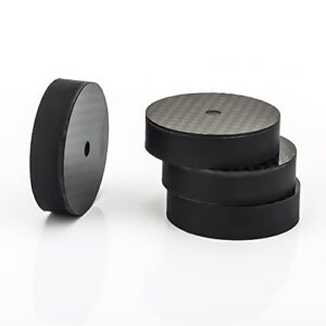 Alto-falante de fibra de carbono Spikes Protetores de piso Tapetes de isolamento base de pé almofadas para alto-falante de áudio giratório CD AMP (40 x 10 mm) (Equipamentos)