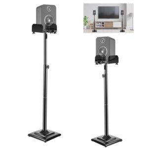 Kit 2 Pedestal Caixa Som, Suporte para Caixa de Som Universal, Pedestal para Caixas Acústicas Bookshelf, Pedestal para Caixas Acústicas, Kit Pedestal para Alto-Falante (Equipamentos)