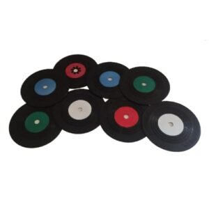 Porta Copos em Formato de Disco de Vinil Bandas com Mini Toca Discos Retro,não toca discos de verdade(3,Sem Toca Discos) (Discos de Vinil)