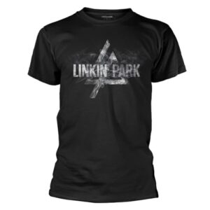 Linkin Park Camiseta com logotipo Smoke, Preto, G (CDs)