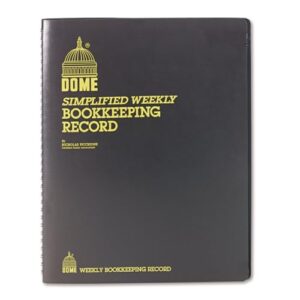 Dome 600 Bookkeeping Record, Brown Vinyl Cover, 128 Pages, 8 1/2 x 11 Pages (CDs)
