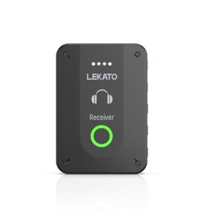 LEKATO Sistema de monitor de ouvido sem fio MS-2, sistema IEM estéreo atualizado de 2,4 G, receptor de baixa latência com cinto, emparelhamento automático, um para mais, monitoramento intra-auricular (Equipamentos)
