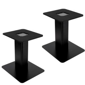 Tlingt Support Suportes de Mesa Paracx de Som (Par) - Bandeja de Metal Resistente de 15 Cm X 17 Cm, Base Plana E Robusta Compatível com Qualquer Mesa, Tamanho Compacto para Monitores de 7,6 Cm A 10,2 (Equipamentos)