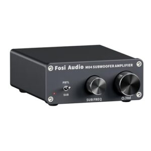 Fosi Audio Amplificador de Subwoofer M04 para Home Theater, Mono, Digital, Classe D, Integrado, para Caixas Acústicas Passivas E Subwoofer. (Equipamentos)