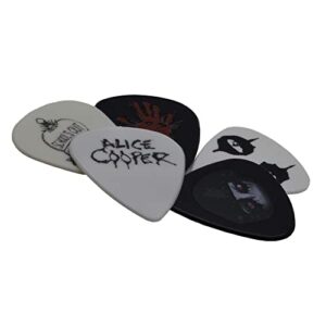 Alice Cooper Guitar Picks Eyes Logo Oficial Pacote com 5 Plectrum (CDs)