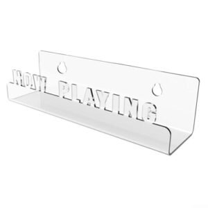 Suporte de parede de prateleira de disco de vinil acrílico com fonte de reprodução 3D agora, suporte de exibição LP de 4 mm de espessura para álbuns CDs revistas, organizador de decoração de casa (Equipamentos)