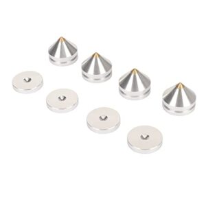 Picos de alto-falante, almofadas de pés de isolamento de amplificador para alto-falante, amplificador, toca-discos, leitor de CD/DVD, conjunto de 4 (prata) (Equipamentos)