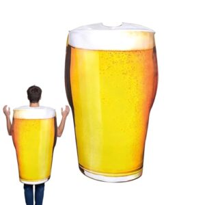 Fantasias de Cerveja para Adultos | Traje de Caneca de Cerveja Realista - Roupa de Fantasia de Copo de Bebida Alcoólica,para Homens Mulheres Adultos Cosplay Festa de Bar Feriado Eventos de Palco Sessã (Cervejas)