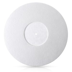 Tapete para toca-discos, tapete giratório de 3 mm de 3 mm, antiderrapante e antiestático, tapete de lã para toca-discos domésticos, branco (Equipamentos)
