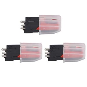 Bewinner Agulha para Toca-discos, Substituição de 3 Pacotes para Toca-discos LP, Material ABS, Fácil de Instalar, Sem Necessidade de Ferramentas, Caneta Fonográfica (Poste de alumínio) (Equipamentos)