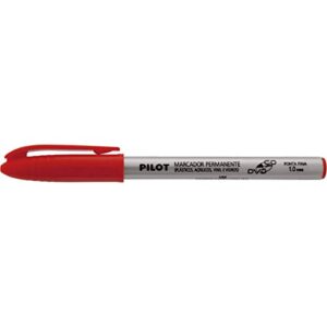 Caneta para CD x 12 Unidades, Pilot 1430008VM, Vermelho, 1 mm (CDs)