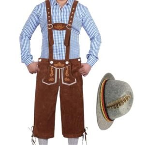 Trajes De Para Homens | Fato Tradicional Bávaro Masculino,Calças e Chapéus Tradicionais para Festivais de Música, Eventos Culturais da Alemanha, Celebrações e Reunião Familiar (Cervejas)