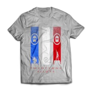 Ultrav Store, Camiseta Masculina Twenty One Pilots Blurryface Cor:Cinza Mescla Claro;Tamanho:P (CDs)
