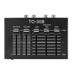 Asixxsix Pré-amplificador Phono, Pré-amplificador de Toca-discos Phono, Equalizador de Som Digital de 2 Canais EQ, Com Agudos, Médios, Graves (Equipamentos)