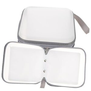 2pcs CD Clutch Bag CD Storage Car Stands Storage Organizer The Cars CD Bag for Car DVDs Wallet Holder Carrying Organizer DVD Storage Shelves Red Household Plastic Disc Bag Travel/109(White_15X15X5CM) (CDs)