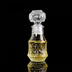 1 garrafa pequena de uísque vazio, 50 ml, mini garrafas de bebidas alcoólicas de vidro com tampa de rosca, decantador de uísque (50 ml) (Bebidas)