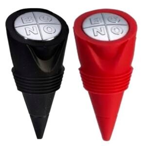 Kit com 2 Tampa Rolha De Silicone Formato Cone para Garrafas Vinho Espumante (Misto) (Vinhos)