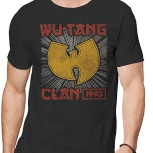Wu-Tang Clan - Camiseta Unissex Licenciada Banda Mercadoria por Rock Off, Preto, G (CDs)