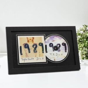 FramePro Moldura Para Cds Com Vidro Verdadeiro, Elegante Estojo Decorativo Para Entusiastas Da Música, Acabamento Preto Fosco. (CDs)