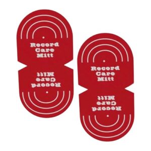 FVDPWYE 2 X Limpadores de Discos de, Acessórios para Toca-Discos, Presente para Entusiastas, Luvas Antiestáticas para Casa, Vermelho (Equipamentos)