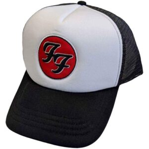 Boné de beisebol Foo Fighters FF Band logotipo oficial preto caminhoneiro tamanho único, Preto, Tamanho �nico (CDs)