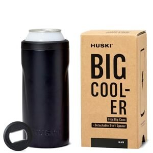 Huski Refrigerador de latas grandes | Refrigerador premium de 473 ml e 544 g para cerveja e bebidas energéticas com abridor 3 em 1 destacável | Isolamento triplo | Mantém latas até 10 vezes mais frias (Cervejas)