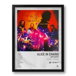 Quadro com Moldura Spotify Álbum Unplugget MTV Alice Chains- Tam. 33x43cm (Discos de Vinil)